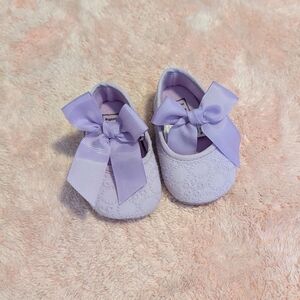 Purple Baby Shoes with Bow